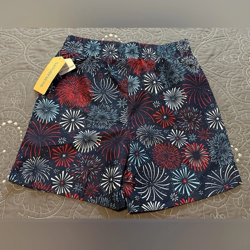 Thereabouts Boys Navy Fireworks Fun Swim Trunks NWT Size XXS 4/5